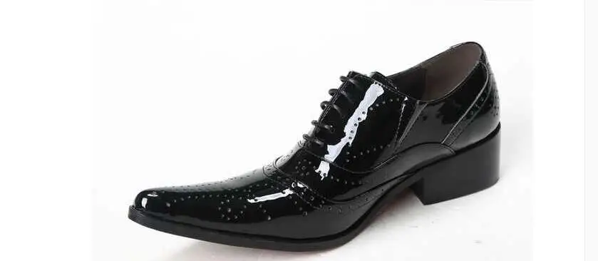 Sapato masculino social mens patent leather black shoes men luxury pointy oxford for flats lace up loafer | Обувь