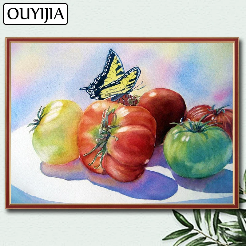OUYIJIA цветок с бабочками и птицами животных 5D DIY алмазная живопись полная