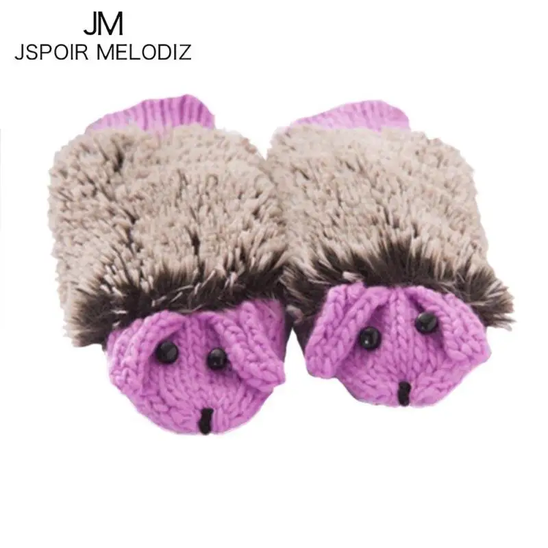 Забавные Для женщин теплые Прихватки для мангала 2017 осень-зима милый мультфильм