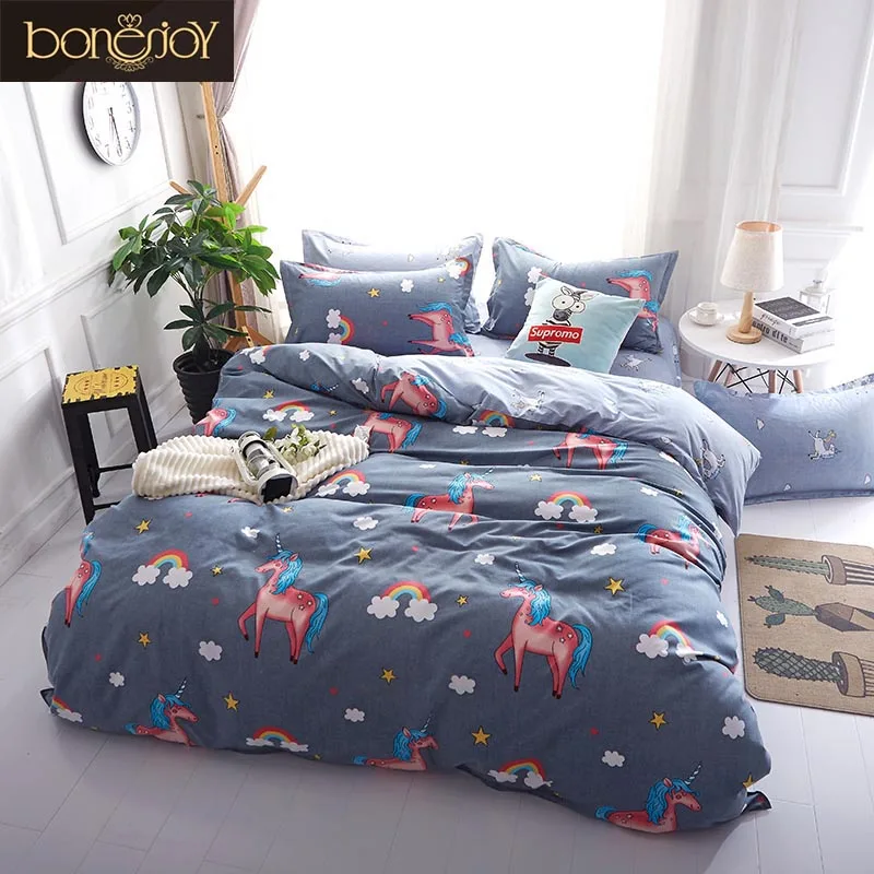 Фото Bonenjoy King Size Duvet Cover Set Gray Color Unicorn bedding Queen Bed Linen Double Sheet Pillowcase Дом и сад Bonenjoy King Size Duvet Cover Set Gray Color Unicorn bedding Queen Bed Linen Double Sheet Pillowcase Дом и сад