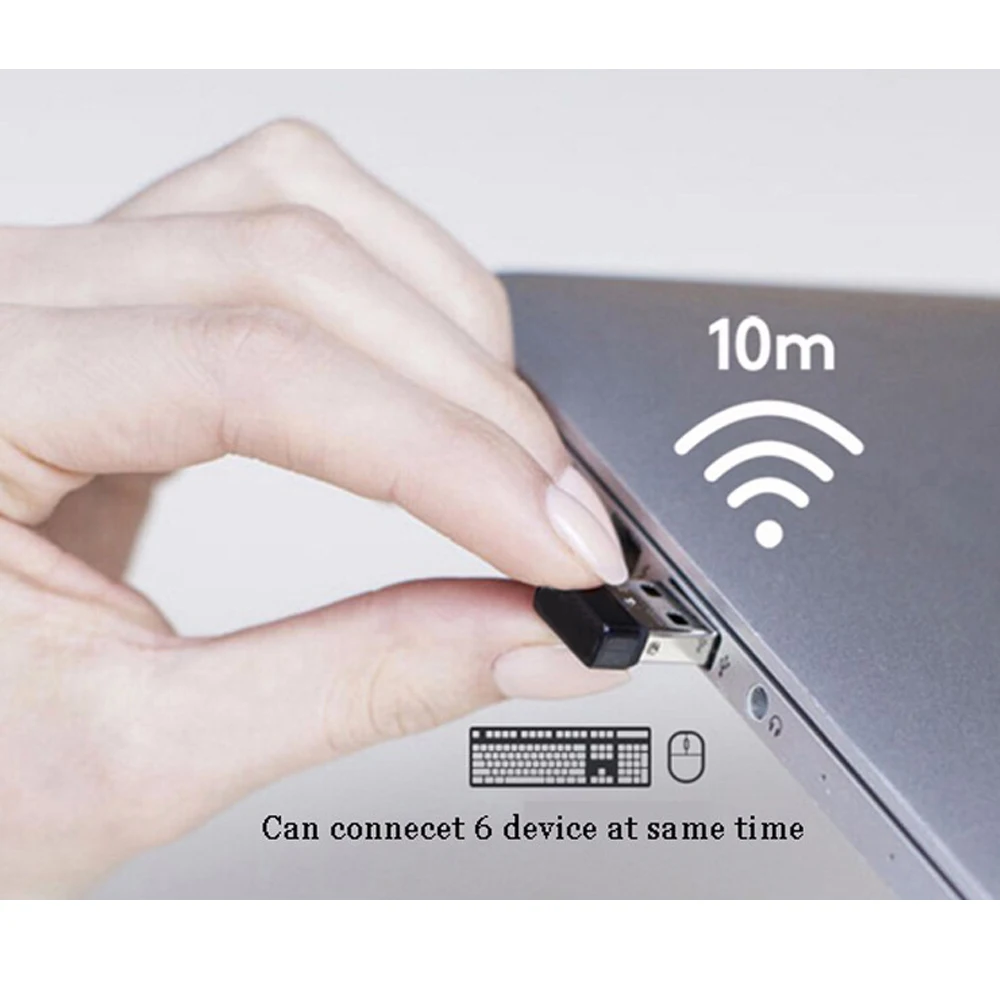 Беспроводной приемник унифицирующий USB адаптер для мыши Logitech клавиатуры