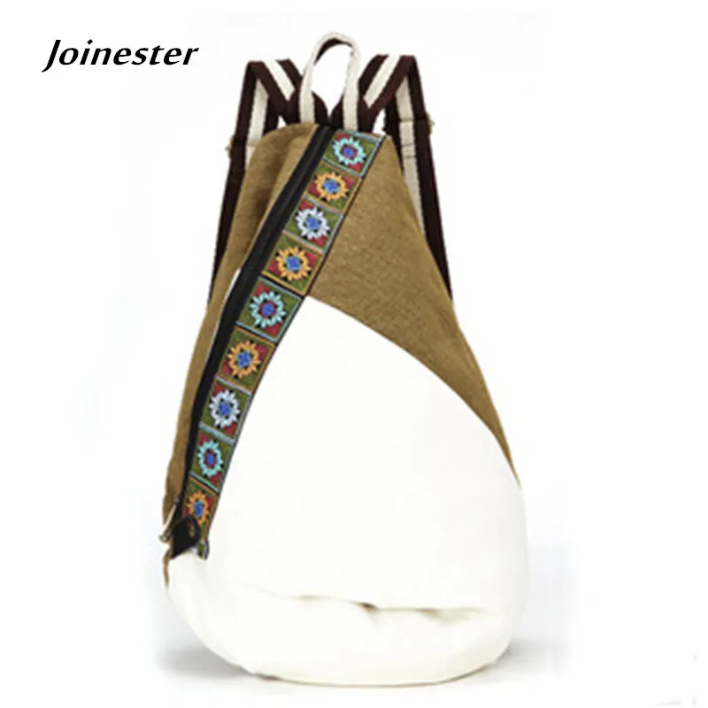 

Ethnic Embroidery Women Backpack School Canvas Bags for Girls Anti Theft Travel Backpack Softback Rucksack Summer Cooler Bags