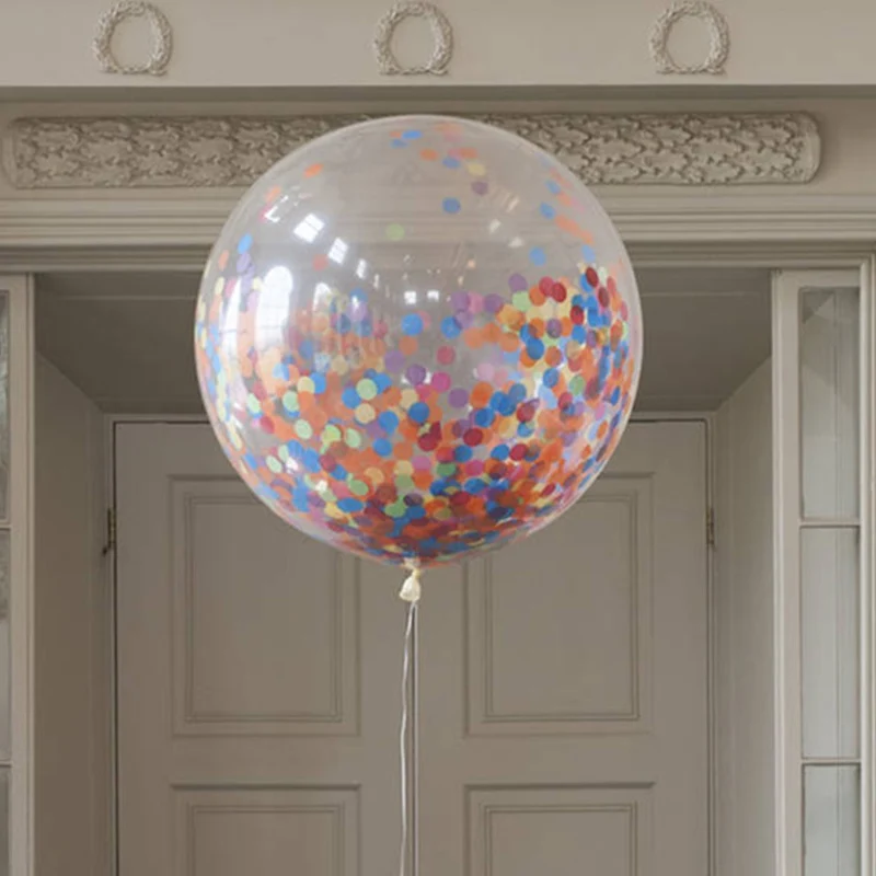 

5pcs 12inch Balloon Party Wedding Decoration Multicolor Confetti gas-filled Balloon Thickening Pear Ballons Decoration Birthday