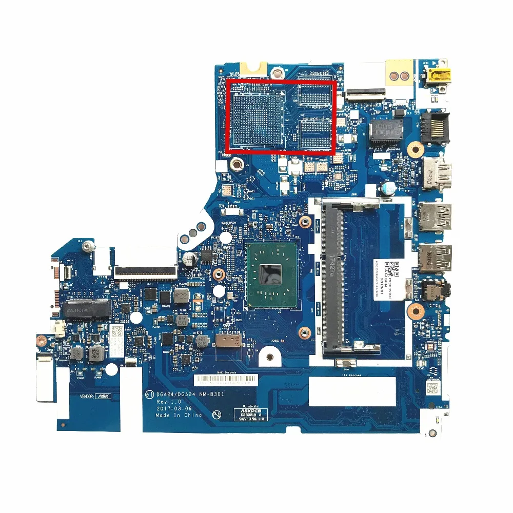 Reboto для LENOVO IDEAPAD 320-15IAP материнская плата для ноутбука W/N4200U 5B20P20643 DG424/DG524 NM-B301 DDR3L MB протестированная Быстрая