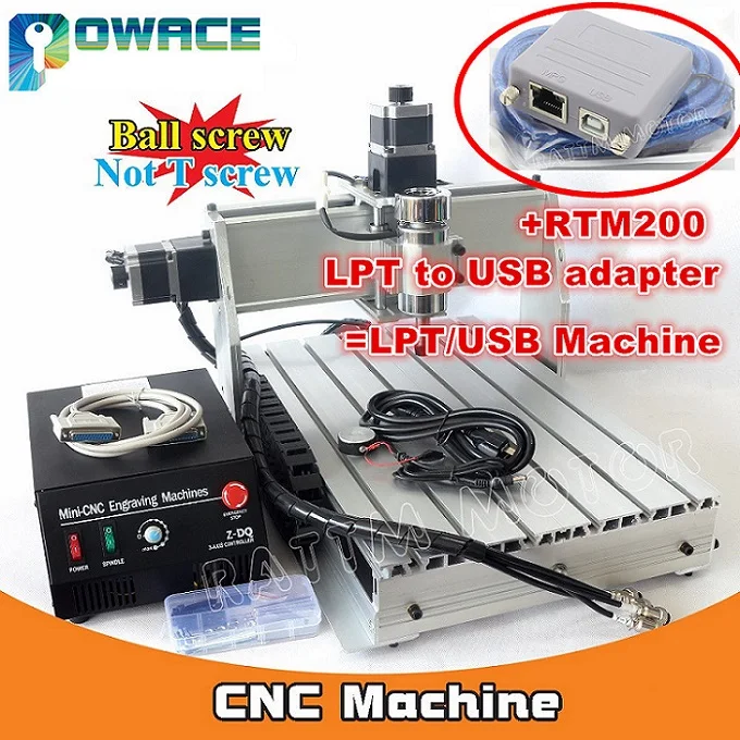 [ЕС доставки НДС] 3-Axis 500W 3040Z-DQ Параллельный/USB Порты и разъёмы для рабочего стола шариковый винт 3040 фрезерный станок с ЧПУ Гравировальный фрезерный станок 220V - Цвет: 3040 USB(300W)