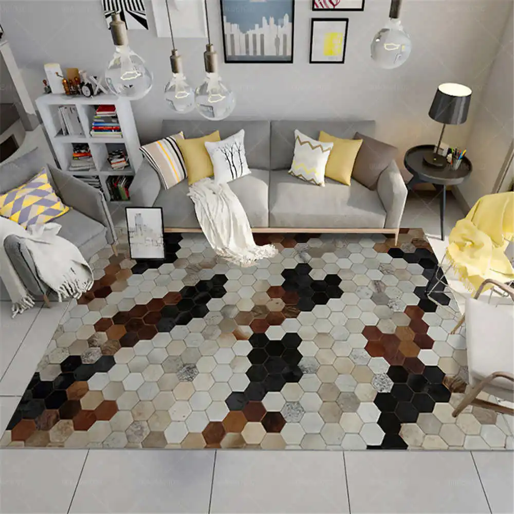 Скандинавские геометрические коврики для дивана фланелевый нескользящий коврик