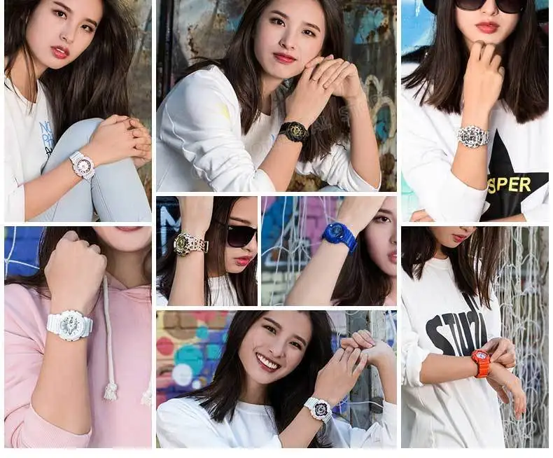 Casio спортивные часы baby-g серии спортивные водонепроницаемые женские часы оранжевого цвета с резиновым ремешком BA-110SN-4A женские часы известного бренда