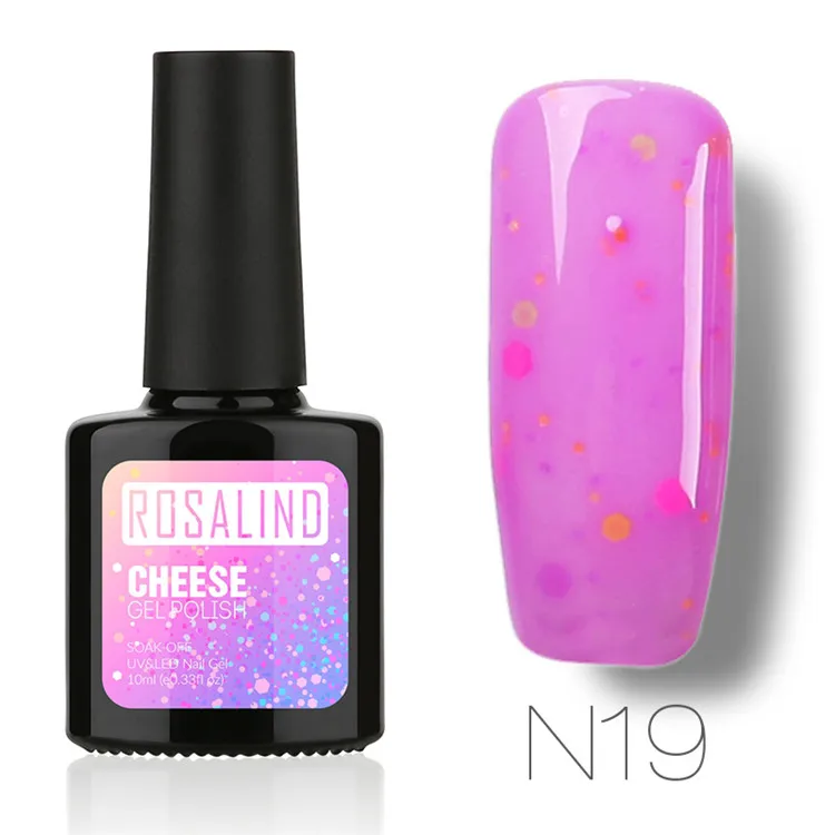 N19 ROSALIND гель 1S 10 мл цветной сырный Гель-лак для ногтей верхнее Базовое покрытие необходимый лак для ногтей Полупостоянный лаковый гель - Цвет: N19
