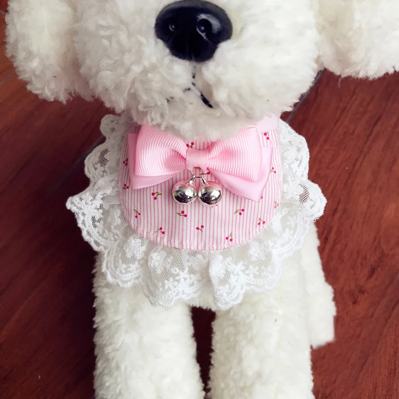 

Кружевной ошейник ручной работы для маленьких собак нагрудник аксессуары модное ожерелье с бантом ошейник для чихуахуа щенков собак кошек