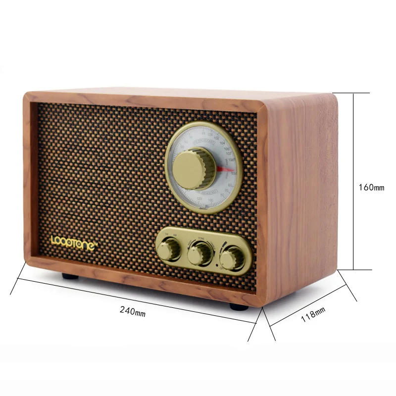 LOOPTONE настольная деревянная AM/FM радио винтажная Ретро Классическая Bluetooth