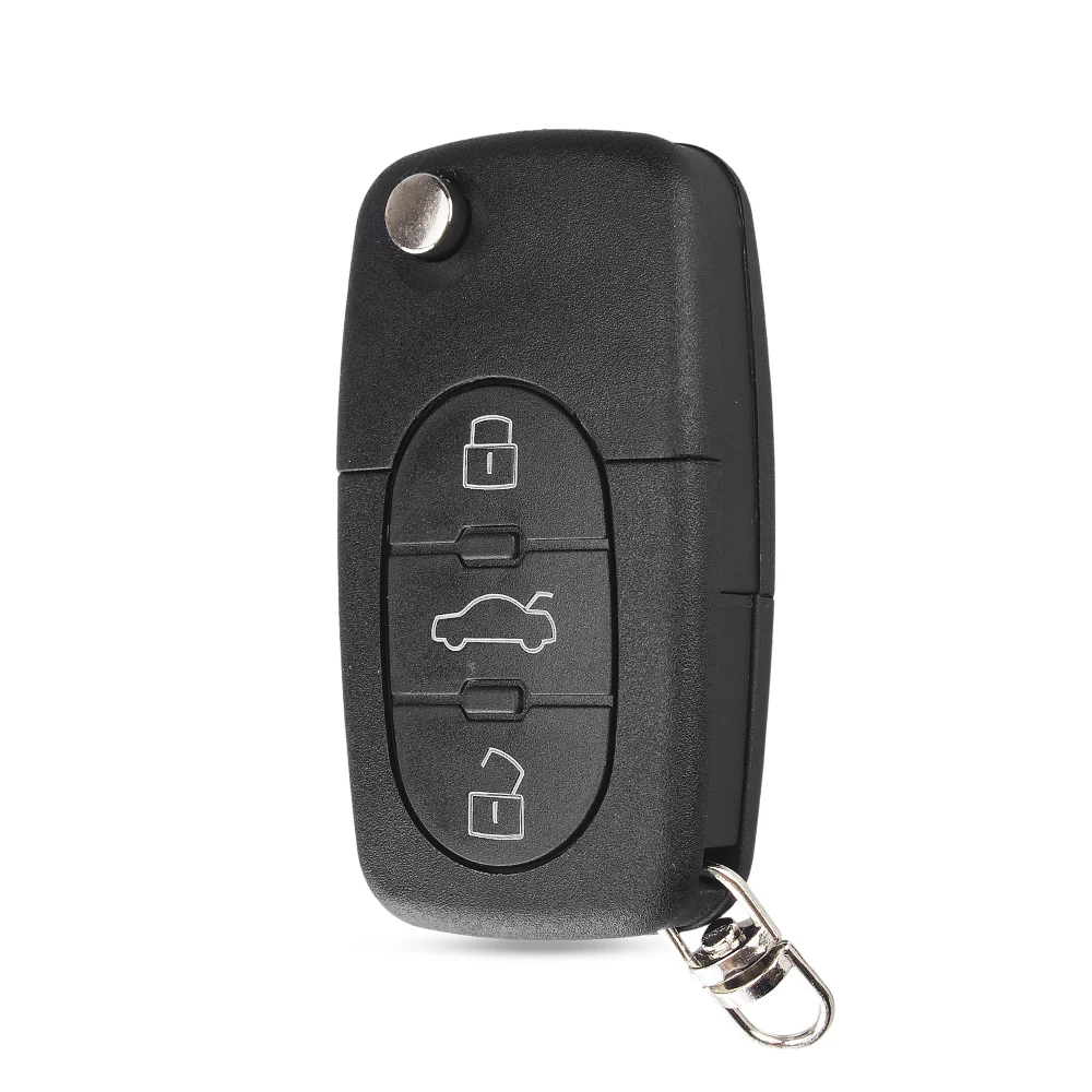 KEYYOU 3 кнопки флип-ключ для автомобиля чехол оболочка Fob для Audi A2 A3 A4 A6 A8 TT CR2032 пустой ключ для отбортовки Замена