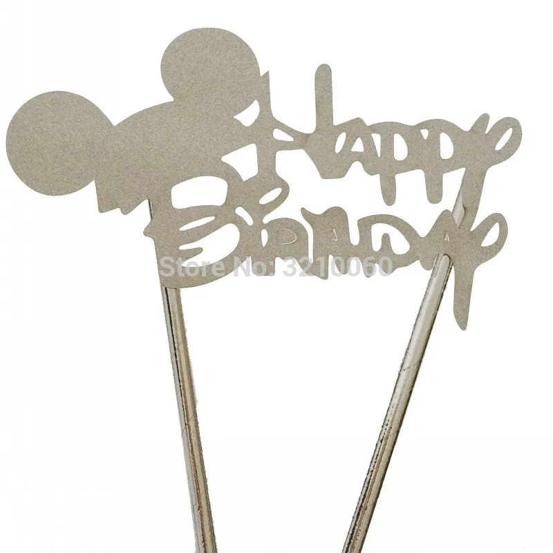 Silver Mickey 25 шт./лот, соломинки из фольги золотого/серебряного цвета для дня рождения, украшения для детских и свадебных декораций, вечерние товары, креативные соломинки - Цвет: Silver Mickey