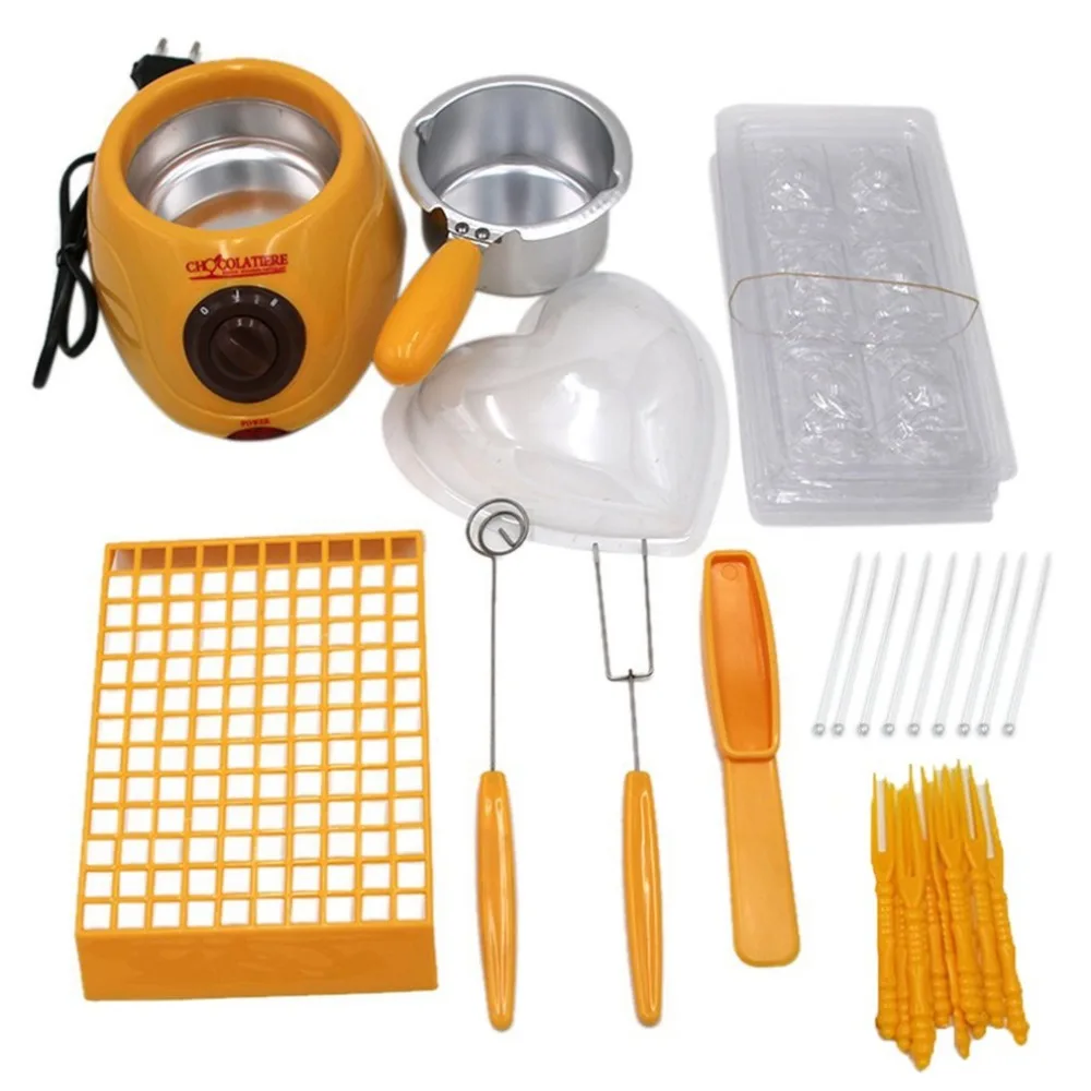 Прочный плавильный горшок для горячего шоколада электроплавильный набор фондю