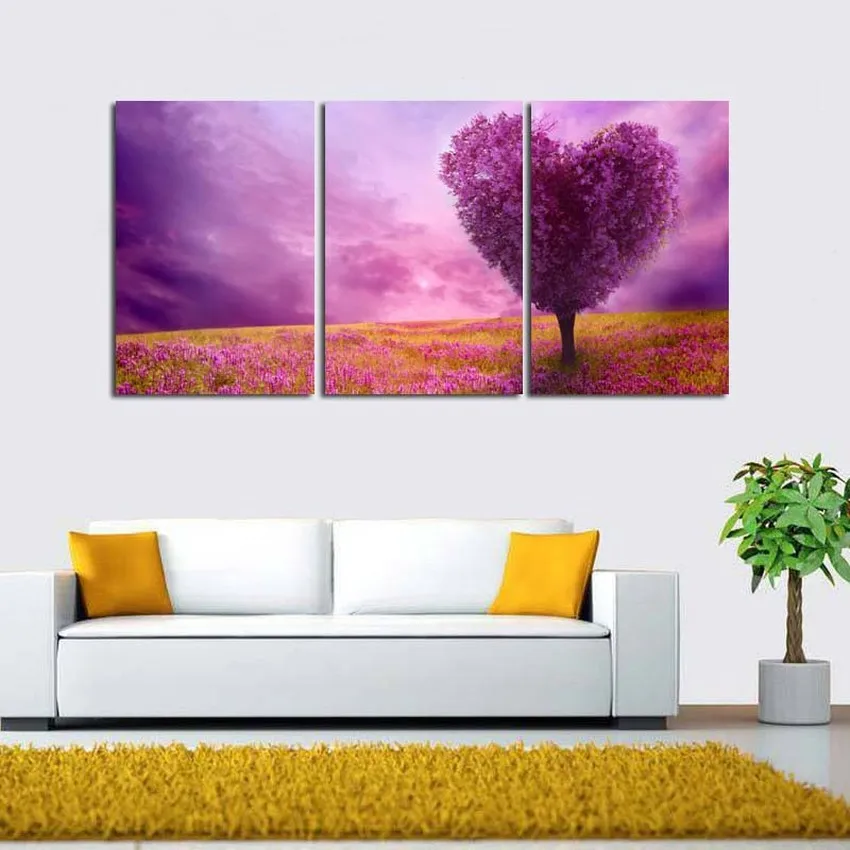 3 шт. картина маслом на холсте в виде сердца |