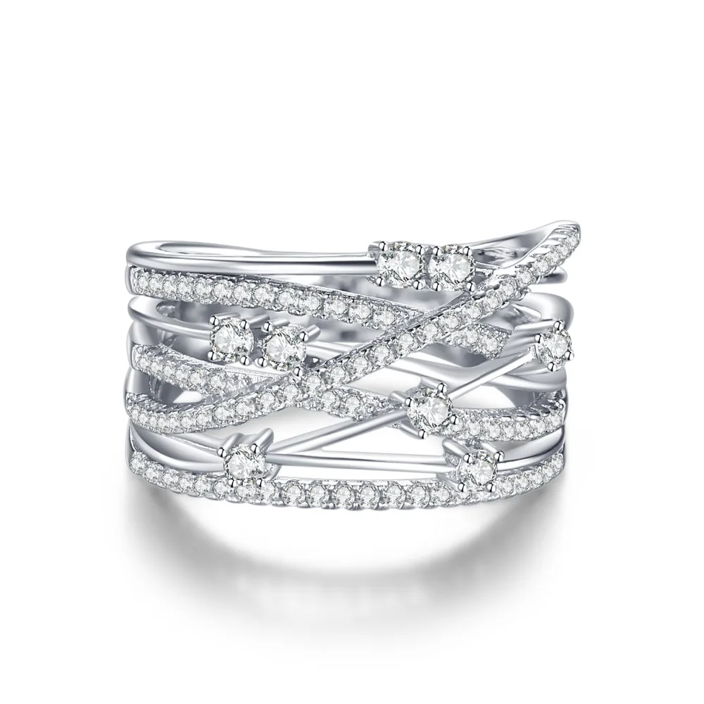 JewelryPalace роскошный круглый широкая полоса коктейльное кольцо для Для женщин