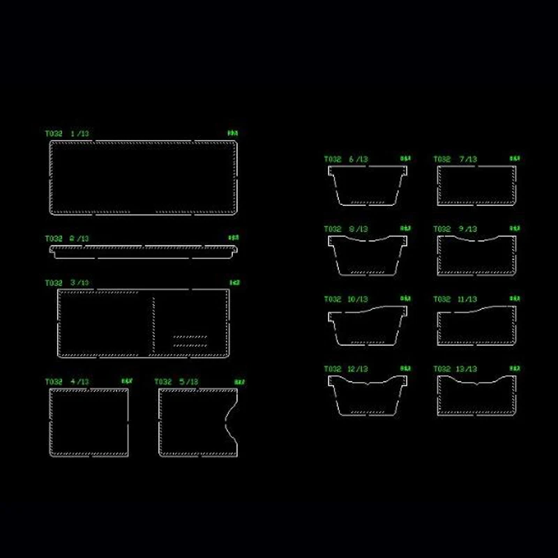 13 шт./компл. японский стальной нож кожаный акриловая Форма многофункциональный