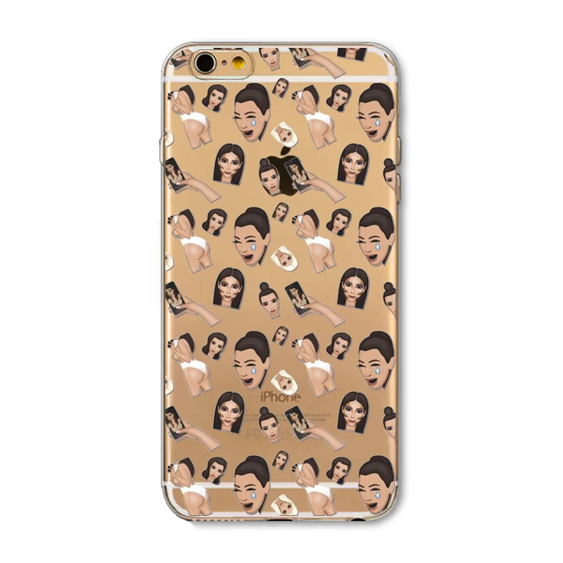 Для Apple iPhone 6 6S Plus плюс 5 SE 5S случаях Сексуальная Ким Кардашян Окрашенные