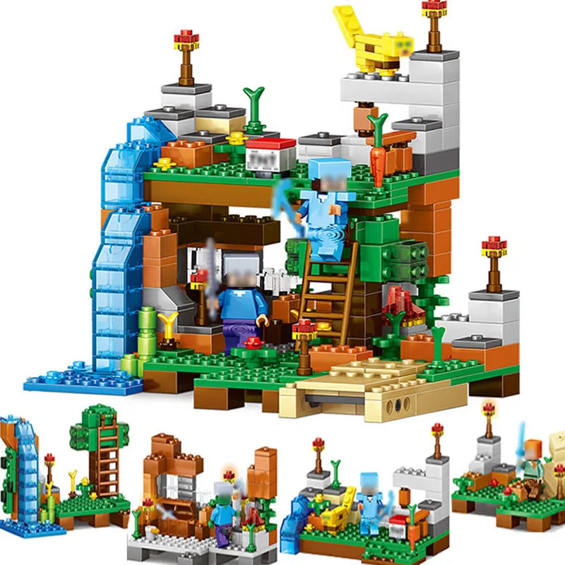378 шт. 4 в 1 развивающие игрушки для детей подарок совместимые с Legoingly minecraft