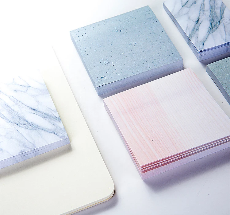 Творческий мрамор цвет самоклеющиеся memo pad камень стиль Sticky закладка для заметок школы офисные канцелярские принадлежности
