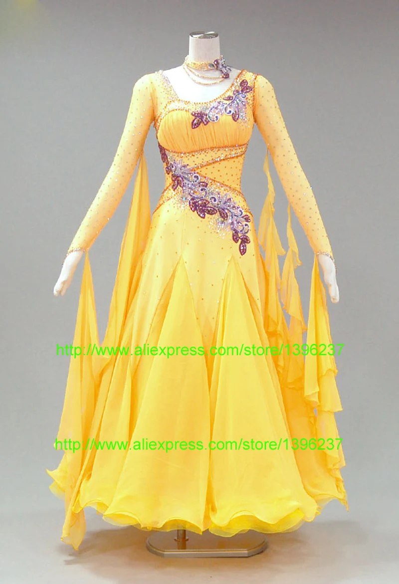 Стандартные платья для танцев из лайкры и спандекса Женский Гладкий бальный