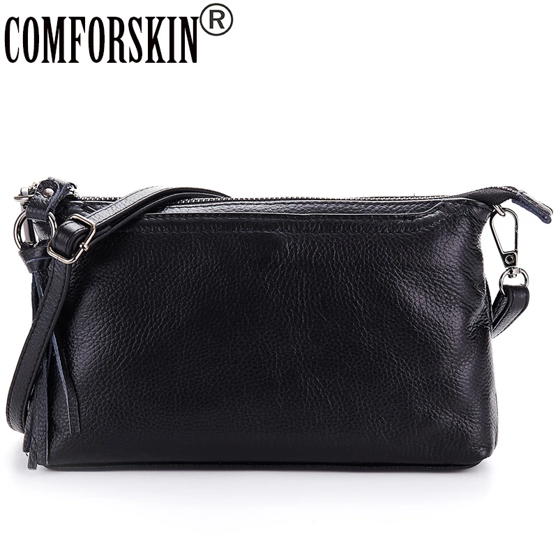 

COMFORSKIN Women Bag New Arrival Luxurious Cowhide Leather European American Feminine Designer Single Strap Women Messenger Bags