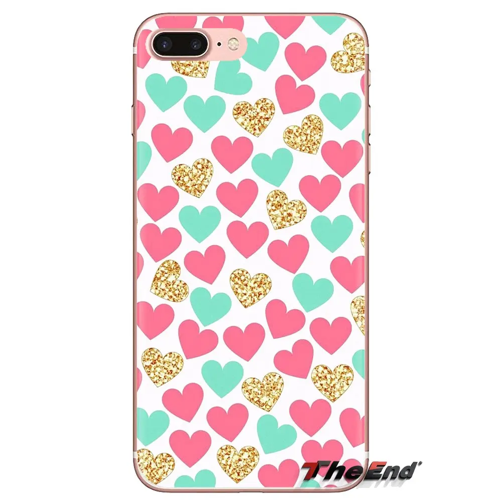 Розовый в полоску Сердце Любовь Роза цветок для Huawei G7 G8 P7 P8 P9 P10 P20 P30 Lite Mini Pro P Smart Plus