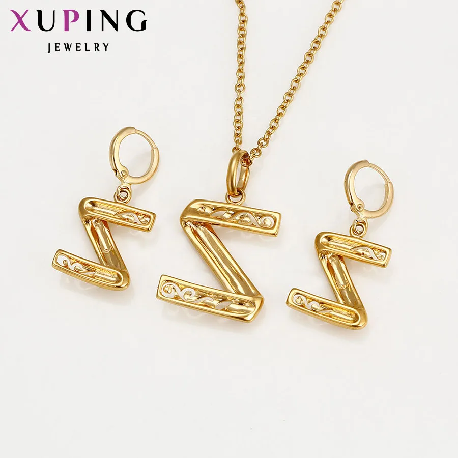Xuping модные наборы, Новое поступление, очаровательные женские золотые цвета, высокое качество, алфавит, ювелирные наборы, большая акция S26, 2-63232