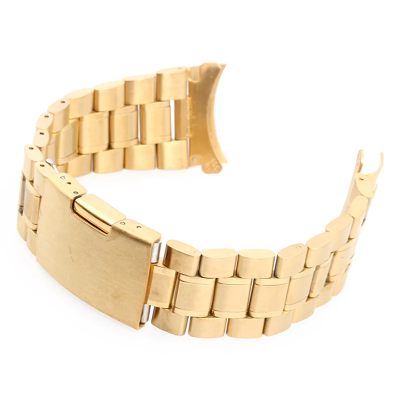WA065 24 мм золотые наручные часы часть металлический браслет из нержавеющей стали