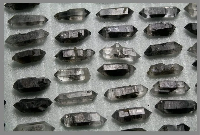 99 натуральный черный призрак кристалл кости двойной конец образцов|crystal pandora|crystal