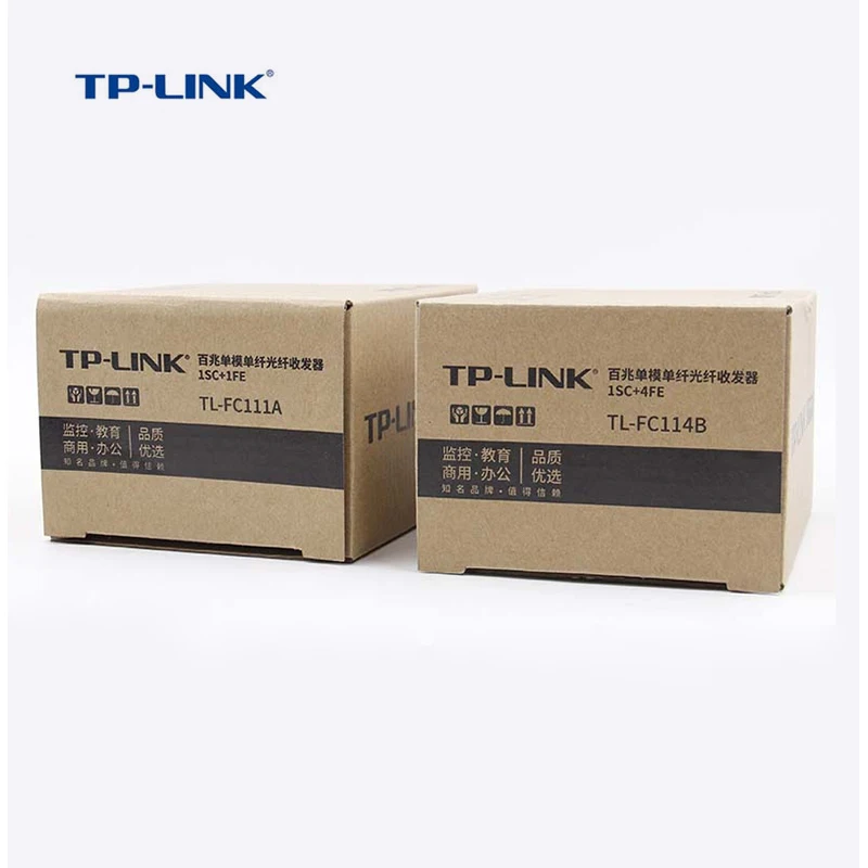 TP Link волоконно оптический трансивер медиаконвертер 10/100 м 4 RJ45 одиночное волокно SC