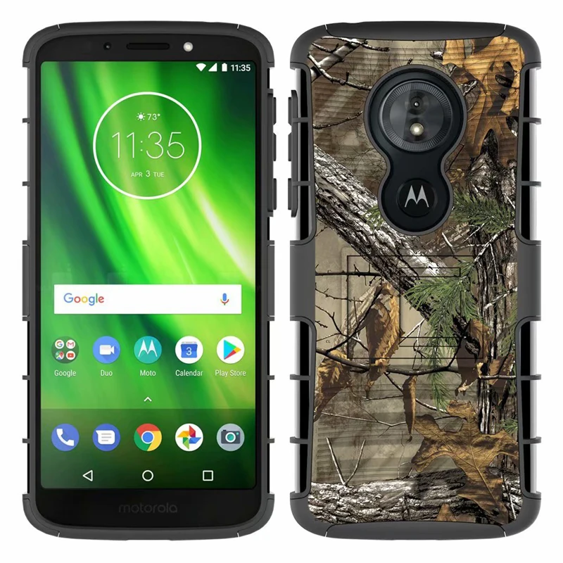 Для Motorola Moto G6 Play/G6Play чехол Гибридный сверхмощный 3 в 1 военный Камуфляжный жесткий ударопрочный Чехол Зажим для ремня Стенд чехол