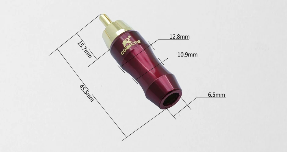 10 шт./лот медь RCA разъем Высокое качество 24 К позолоченный RCA разъем штекер провода разъем аудио динамик Phono переходник