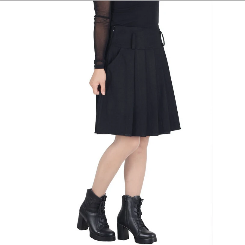 Новинка 2020 Женская осенне зимняя шерстяная юбка модная женская плиссированная с