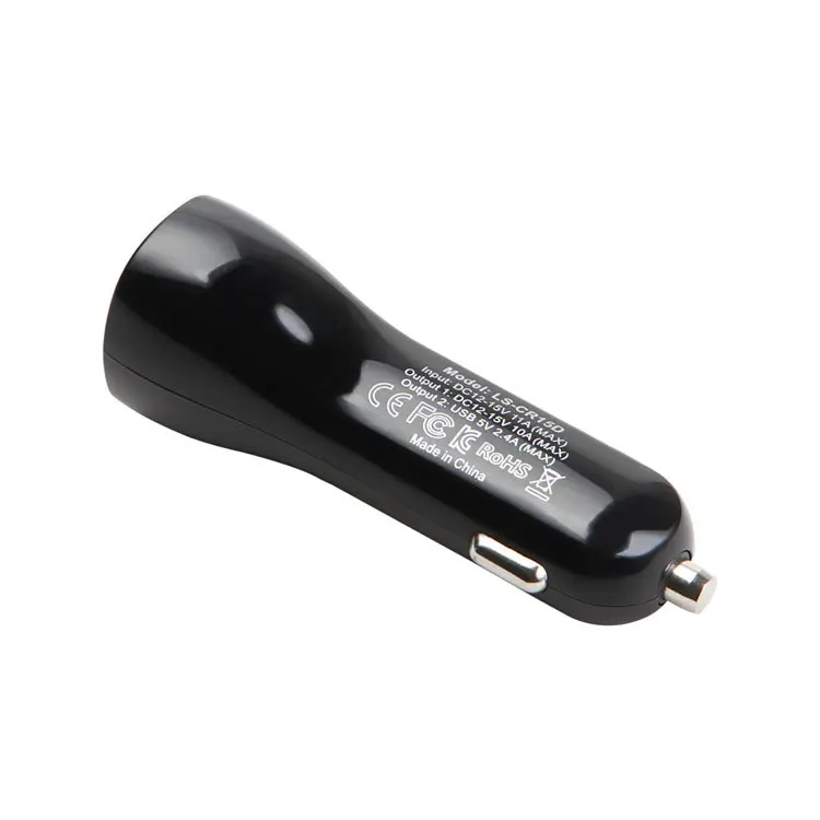 LVSUN (DC & USB) 5 v 2.4A 2 Potable Mini USB Автомобильное зарядное устройство DC адаптер 12 W для Ipad Ipod