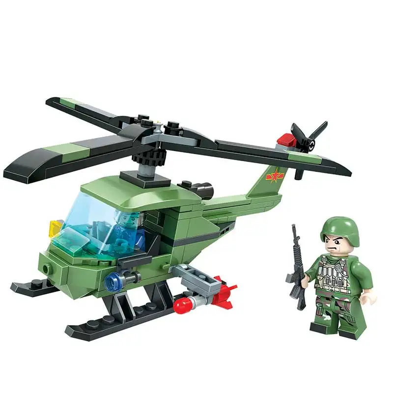Winner 8017 военный вертолет армии Армия солдатики бак Пистолеты строительные блоки