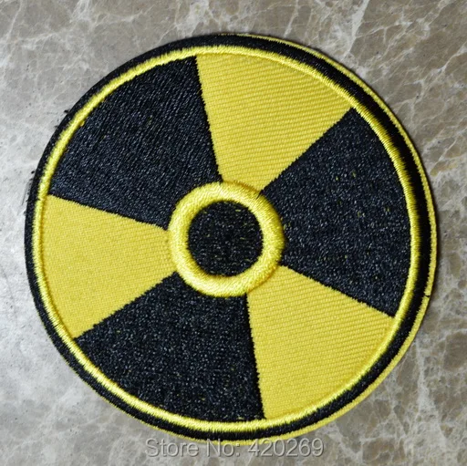 

120x Radiation nuclear Iron On Patches, sew on patch,Appliques, Made of Cloth,100% Guaranteed Quality