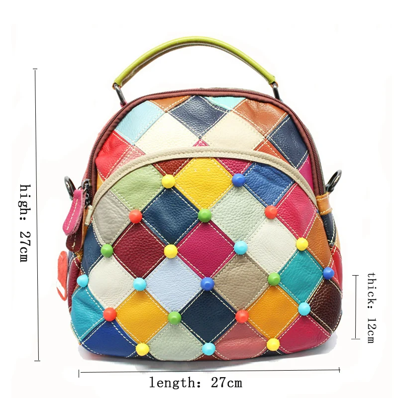 Новинка 2017 г. 100% натуральная кожа Лоскутная сумка Теплые Multi Цвет сращивания