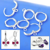 wholesale 20pcs european style lever back ear wires jewelry findings real pure 925 sterling silver hoop earring diy