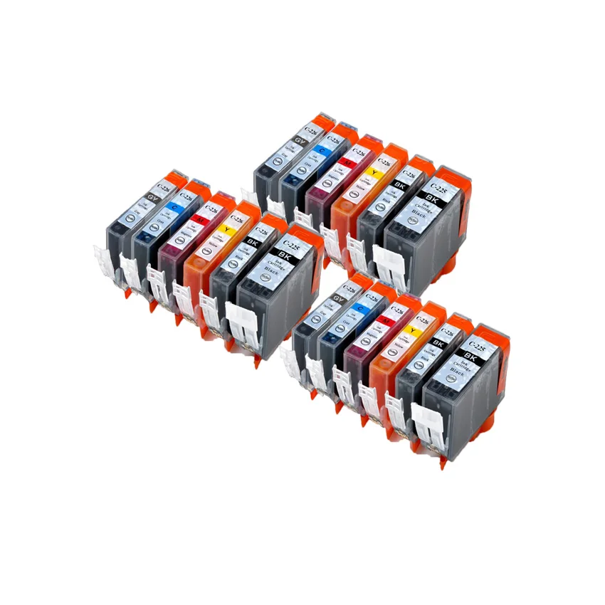 Картридж для принтера canon PIXMA MG6110 MG6120 MG6220 MG8120 MG8120B MG8220 6 цветов PGI 225 CLI 226 BK C M Y GY|cartridge
