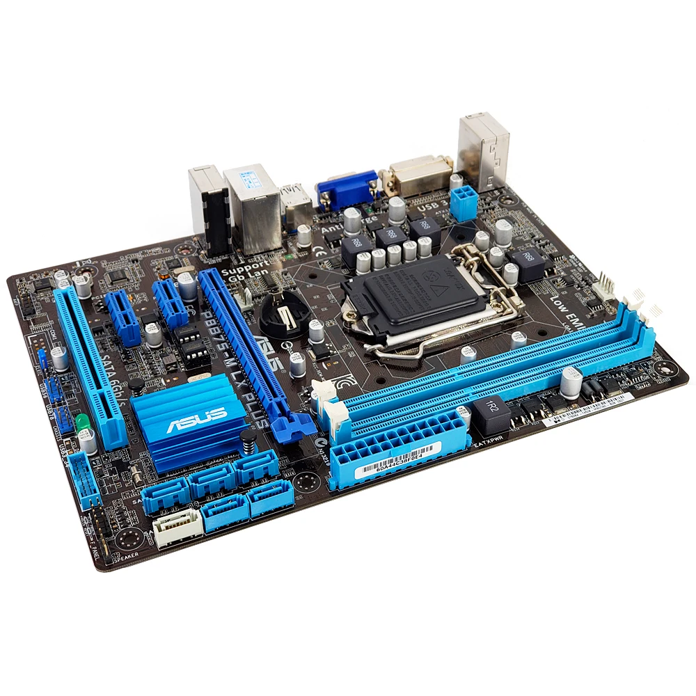 Материнская плата Asus P8B75-M LX PLUS B75 LGA 1155 для i3 i5 i7 DDR3 16G SATA3 USB3.0 DVI Micro-ATX оригинальная б/у материнская плата