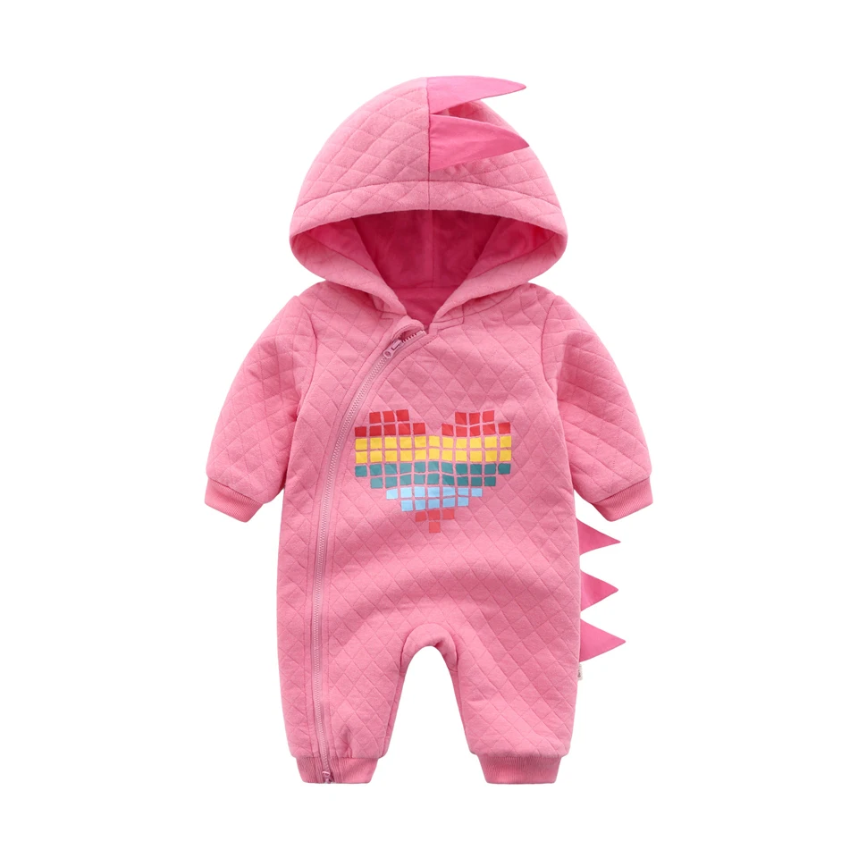Toddler Newborn 3D Dinosaur Baby Boys Rompers Warm Spring Autumn Cotton Gilrs Jumpsuit Jumper Outfits tracksuit |