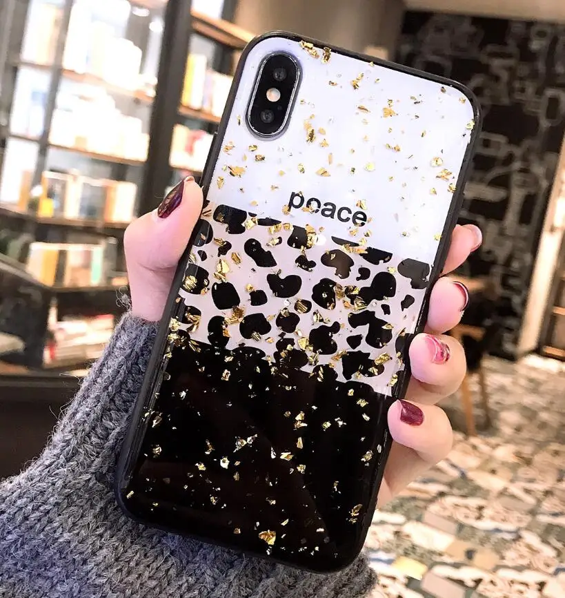A Чехол для samsung Galaxy A50, роскошный блестящий леопардовый чехол из золотой фольги для samsung Galaxy S10 S9 S8 note 10 A10 A20 A70, чехол - Color: A