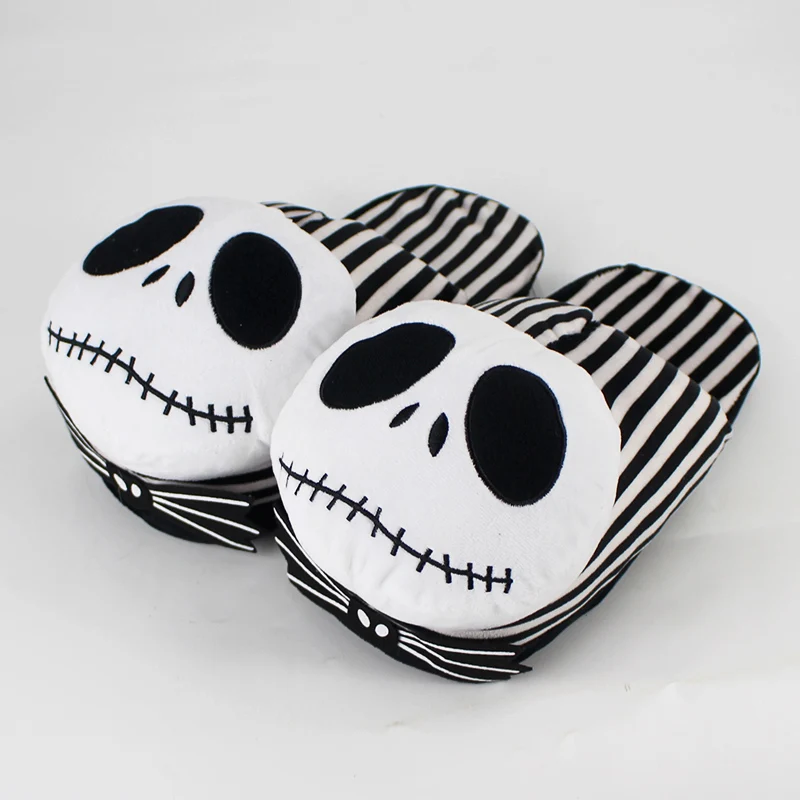 Плюшевые тапочки Кошмар перед Рождеством теплые домашние Jack Skellington для взрослых