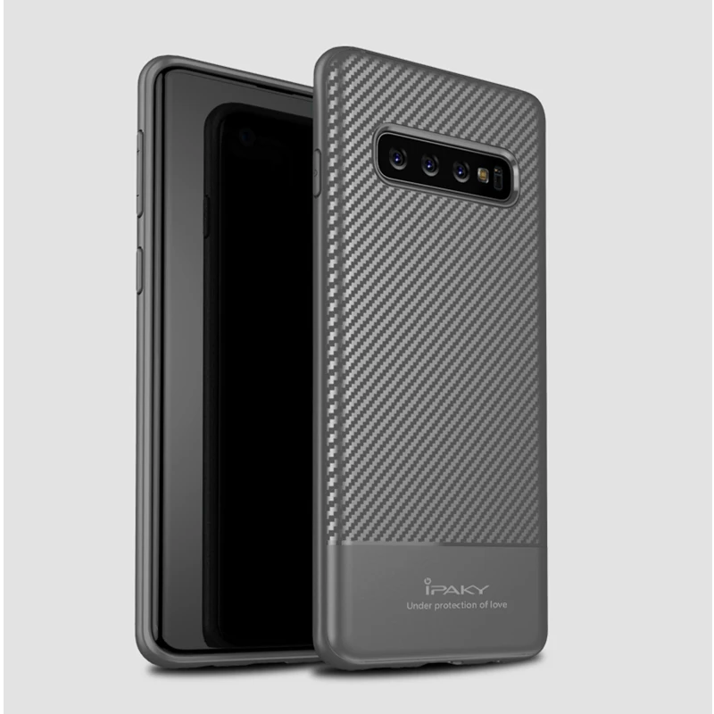 Серый S10 Чехол iPaky Силиконовый ТПУ чехол для samsung Galaxy S10 Plus E чехол силиконовый чехол для samsung S10 E Lite S 10 Plus чехол для телефона s - Цвет: Серый