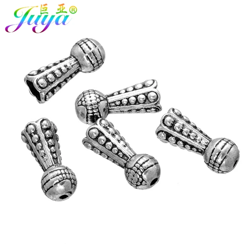 

Wholesale 30pcs DIY Tassels Jewelry Material Supplies Tibetan Silver Color Long Bead Caps Fashion Jewelry Accessories