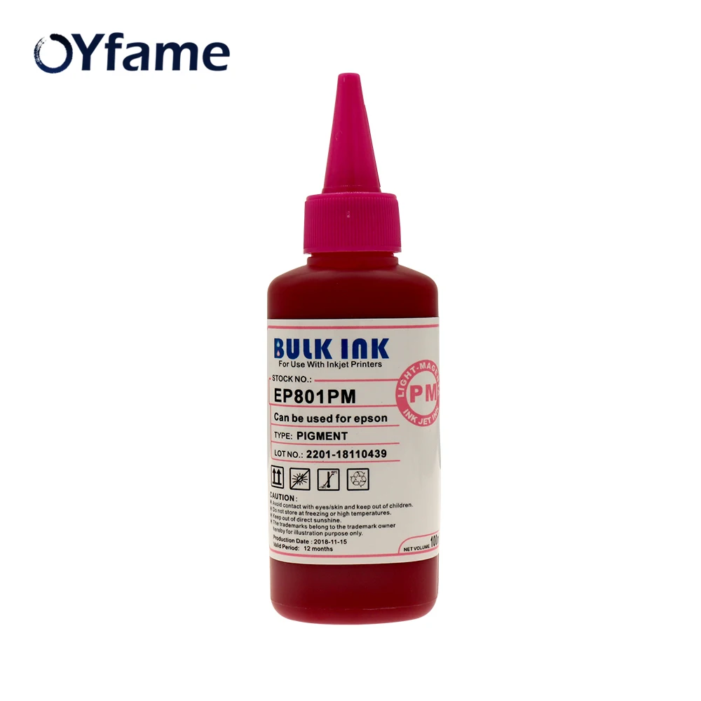 Универсальные пигментные чернила OYfame 6*100 мл для Epson SureColor T50 P600 P800 R1390 все струйные