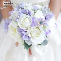 Silk Lace pearls Bride Bouquet Peonies Roses Rustic Chic Wedding brooch bouquet  white Purple fog Bridal bouquet Artificial