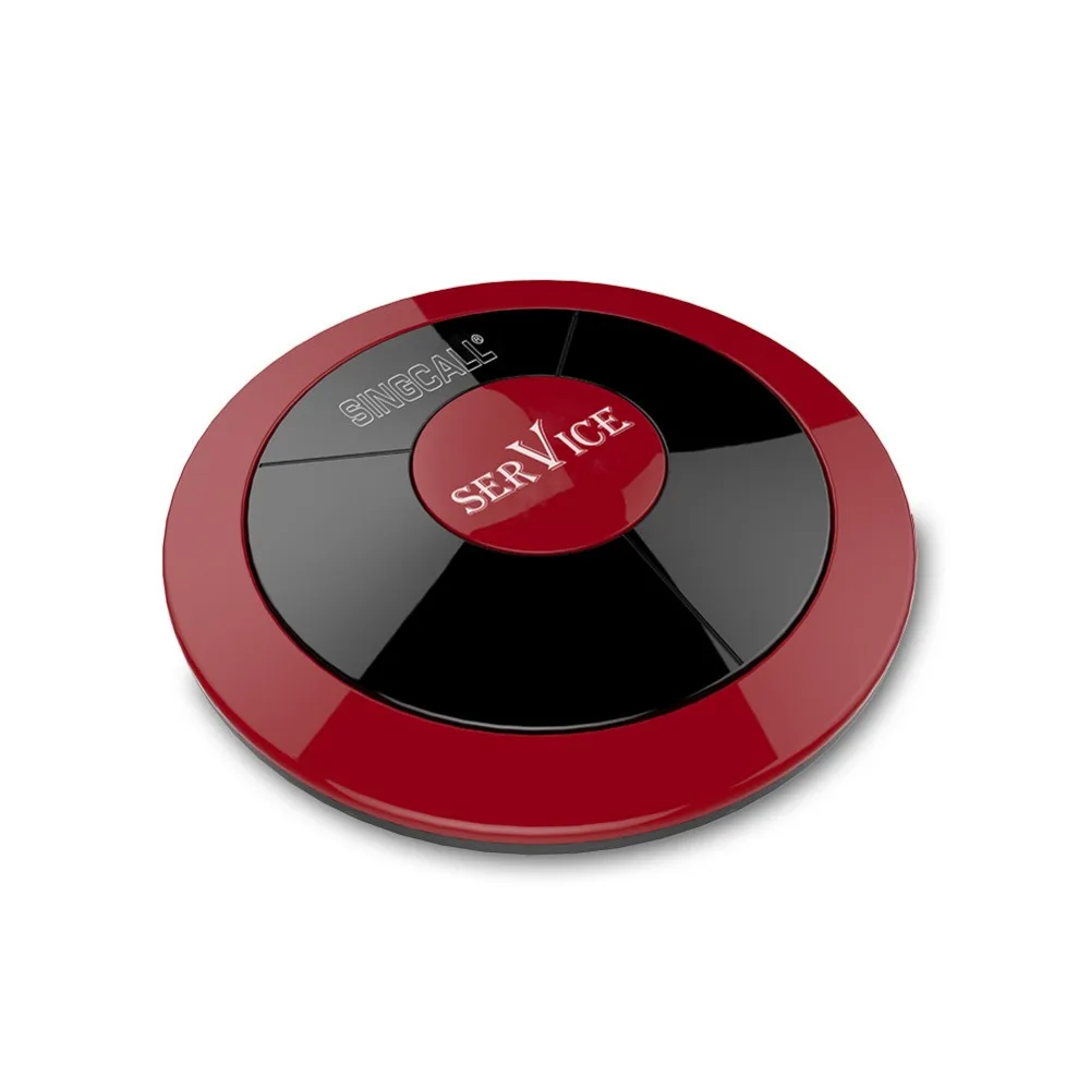 SINGCALL Wireless Calling System, One Waterproof Pager for Guests to Call in Restaurant, APE310 Red Button