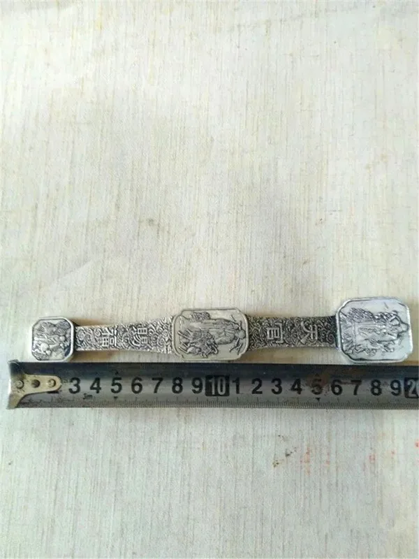 

Antique Old Ruyi auspicious small ornaments Cupronickel evil pattern day official blessing