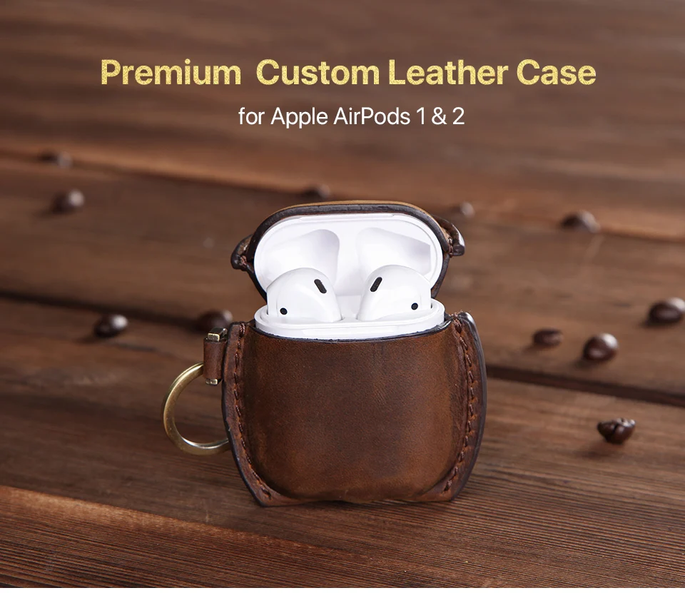 Масляный нубук кожаный чехол для AirPods 1/2 Bluetooth беспроводные наушники защитный чехол кожа для Airpods зарядное устройство аксессуары